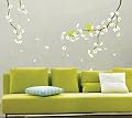 Easy Instant Decoration Wall Sticker Decal - Spring Flowers and Birds