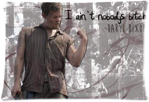 1 X Custom Daryl Dixon The Walking Dead Pillowcase Standard Size Design Cotton Pillow Case