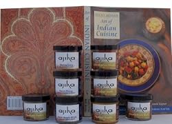 Indian Cuisine Cooking Starter Kit & Gift - Cook Book & Spices, Seasonings - Gourmet Gift For The Chef