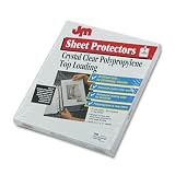 Oxford 04500 Top-loading clear poly sheet protectors w/reinforced edge, super gauge, 50/box