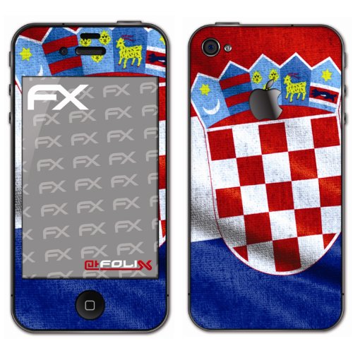 atFoliX Fu&szlig;ball EM 2012 Kroatien Flagge Designfolie f&uuml;r Apple iPhone 4/4S Preisvergleich