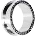 26mm Stainless Steel Black Gem Screw Fit Tunnel