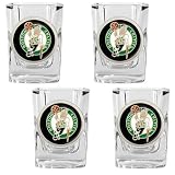 Boston Celtics NBA 4pc Square Shot Glass Set