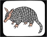 Mouse Pad with armor, desert, rodent, gray, armadillo