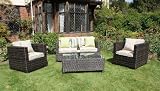 RATTAN OUTDOOR GARDEN CONSERVATORY FURNITURE BROWN