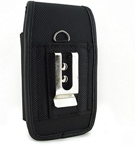 Vertical Heavy Duty Rugged Canvas Belt Clip Case Cover Pouch Holster for Motorola KRZR K1 & KRZR K1m & MOTO W233 Renew