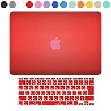 【MS factory/RMC series】 MacBook Air 11.6ケース (Early 2015 対応) マット加工 ハード シェルケース + 日本語 キーボードカバー (JIS配列)《全13色》 マックブック エア 11.6インチ レッド (赤) RMC-SETA11MRD