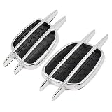 Chrome Black ABS Plastic SUV Duct Air Scoop Intake Flow Side Vent Cover Grille Fender... by Astra Security
