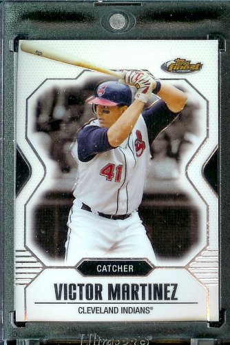 2007 Topps Finest #29 Victor Martinez Baseball Card Cleveland Indians - Mint Condition - Shipped In Protective Display Case !!