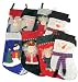 Club Pack of 72 Snowman, Santa Clause and Angel Christmas Stockings 16"