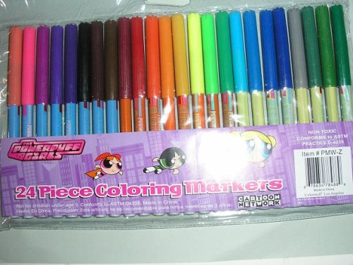 Childrens Toyshop  Toys : Powerpuff Girls 24 Pc Color Markers