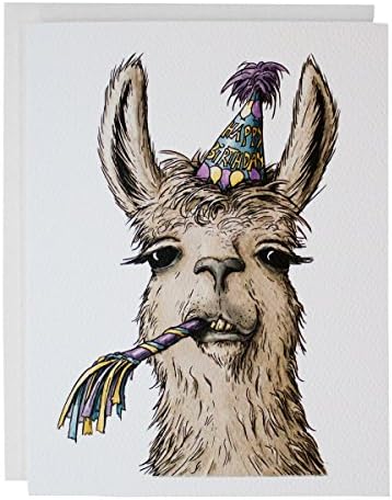 Specialty Llama Birthday Greeting Card, {8-Pack}