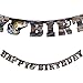 Fishing Happy Birthday Banner Party Decoration (Large, 7" cutout letters, Birthday numbers included) Gone Fishin
