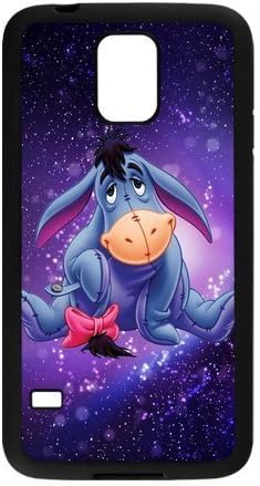 FEEL.Q- Disney Winnie the Pooh Eeyore Donkey Cartoon Protective Hard Rubber Silicon Samsung Galaxy S5 Cover Case