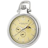 IMAGE OF Stuhrling Original Men's 142A.EU.PK15 Lifestyle Collection Monarch Moon Quartz Pocket Watch