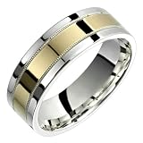 Allegra - Classic Two Tone Comfort Fit Wedding Band Custom Made!