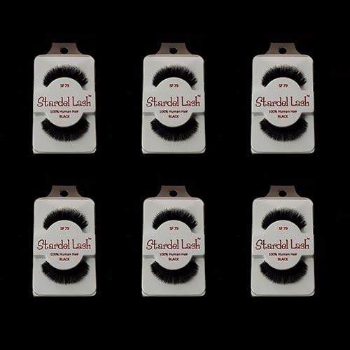 6 Pairs Stardel #79 100% Human Hair False Eyelashes Like Ardell Red Cherry Lashes