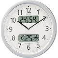 CITIZEN (シチズン) カレンダー表示付き電波掛時計 ネムリーナカレンダーM01 シルバーメタリック色 4FYA01-019