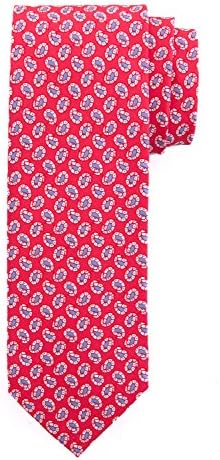 Robert Jensen Finest Silk Handmade Men's Neck Tie - Printed Mini Paisley (Rose)