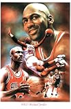 Michael Jordan (Collage) Sports Poster Print - 11 X 17