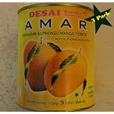 AMAR Alphonso Mango Tidbits with Pulp 30 Oz pack of 3 by 