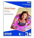 Epson Glossy Photo Paper, 8.5 x 11 Inches, 100 Sheets per Pack (S041271)