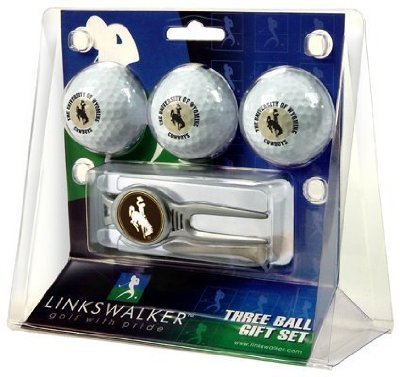 Wyoming Cowboys 3 Golf Ball Gift Pack W/ Kool Tool - Ncaa College Athletics