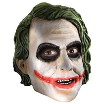 Batman Dark Knight Adult Joker 3/4 Vinyl Mask Adult (One-Size)