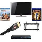 Samsung 52" High Definition 1080p LCD TV & OmniMount 1N1L Black 32-60 Inch Universal Flat Panel Fixed Mount & Sherwood BDP-5003 1.1 Profile Blu-Ray Disc Player & Monster Cable HDMI 1000hd Ultra-High Speed HDMI Cable 2 Meters Bundle