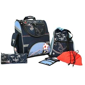 Friedrich Lederwaren 50052-5 - Set da scuola composto da zaino, zainetto, astuccio, portafoglio e sacchetto Friedrich Lederwaren 50052-5 - Set da scuola composto da zaino, zainetto, astuccio, portafoglio e sacchetto