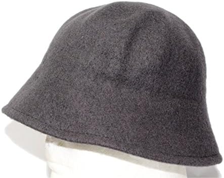 Wool lahinch polo bucket fisherman bell hat cap (Charcoal)