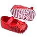 M2cbridge Baby Girl's Bow Dress Shoe Infant Toddler Pre-walker Crib Shoe (6-12 Months, Red sequins)