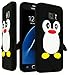 Samsung Galaxy S7 Case, Bastex Black and White Silicone Flexible Penguin Character Case Cover for Samsung Galaxy S7