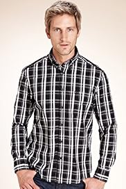 Blue Harbour Pure Cotton Long Sleeve Grid Checked Shirt