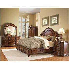 Aubrey Low Profile Bedroom Set - 6 pc. by SHOPZEUS