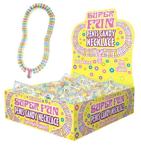 Candyprints, Super Fun Penis Candy Necklace, 24-Count Package