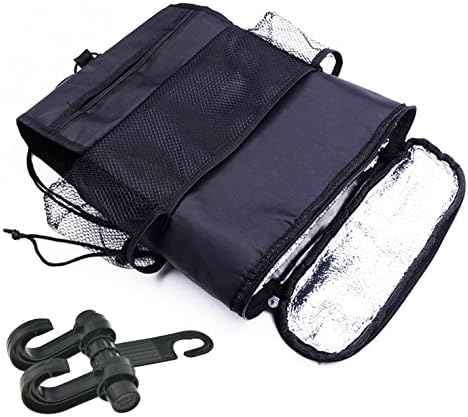 Car Seat Organizer by Ninjetics With Hook Holder - Multi-Pocket Travel Back Seat Storage Bag With Cooling Compartment, Safekeep Files Folders Personal Belongings, Get Organized Today!