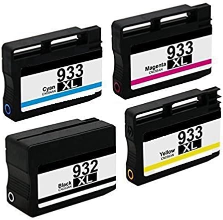 ETI office ink cartridges For HP 932XL 933XL(1Black,1Cyan,1Magenta,1Yellow) 4Pack in total CN053AN CN054AN CN055AN CN056AN Compatible for 6100 7100 6600 6700 7610 7612 .