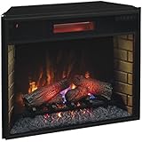 ClassicFlame 28II300GRA 28" Infrared Quartz Fireplace Insert with Safer Plug