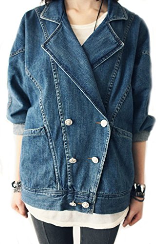 Piulou デニム コート レディース デニムジャケット レディース ｇジャン デニム ミディアム ジャケット オーバーコート長袖 秋物 ゆったり 大きめ 秋冬