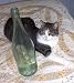 Antique Japanese Glass Saki Bottles