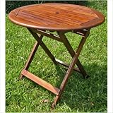 Acacia Patio Round Folding Table