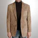 SAVE $200.99 - BGSD Men's Two-Button Patch-Pocket Suede Leather Blazer - Regular $99.00