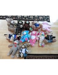 Single Detail Page Misc: LOT of 12 Build A Bear Camo Sock Monkey German shepherd dog bunny Harley David + - Genric