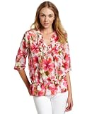 Jones New York Women's Printed Floral Peplum Blouse