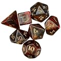 Pegasus Spiele 207261XX - W�rfel, Magma: Amber, 7er-Set in Acrylbox