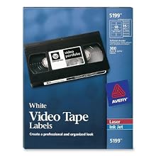 Avery Laser Video Tape Cassette Labels  Face and Spine