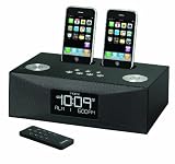 Dual Dock Alrm Clck Radio Charges/plays /universal Adapter