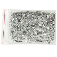 100pcs Barrel Swivel with Safty Snap Connector Solid Rings Fishing #7 +B from Crazy Cart