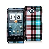 HTC EVO SHIFT 4G BLUE PLAID CHECKED CASE